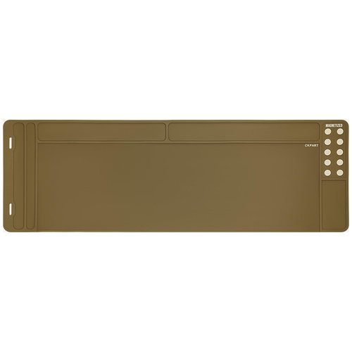 CKPART Rifle Gun Cleaning Mat, Anti-Slip Rubber Gun Mat, Gun Maintenance Mat,Gun Maintenance Mat for Gun Cleaning Kit 35.82" x 12" (Brown)