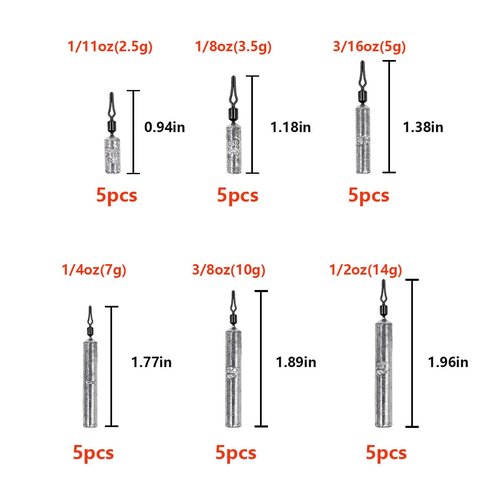 INFISHCEO Fishing Weights Sinkers Set, 30/27/45pcs Drop Shot Fishing Weight for Saltwater Freshwater Bass Fish