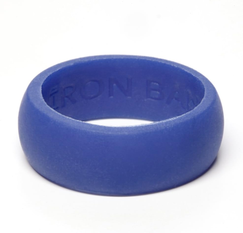 Rubber Silicone Wedding Ring - Award Winning Medical Grade Bands (Blue, Lime Green, Gray, Navy, Pink, Purple)