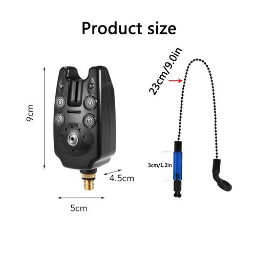 Tiandirenhe Adjustable Retractable Carp Fishing Rod Stand Holder, Fishing Rod Pod Carp Stand with 3 Bite Alarms 3 PCS Bait Swinger Tackle Set Accessories