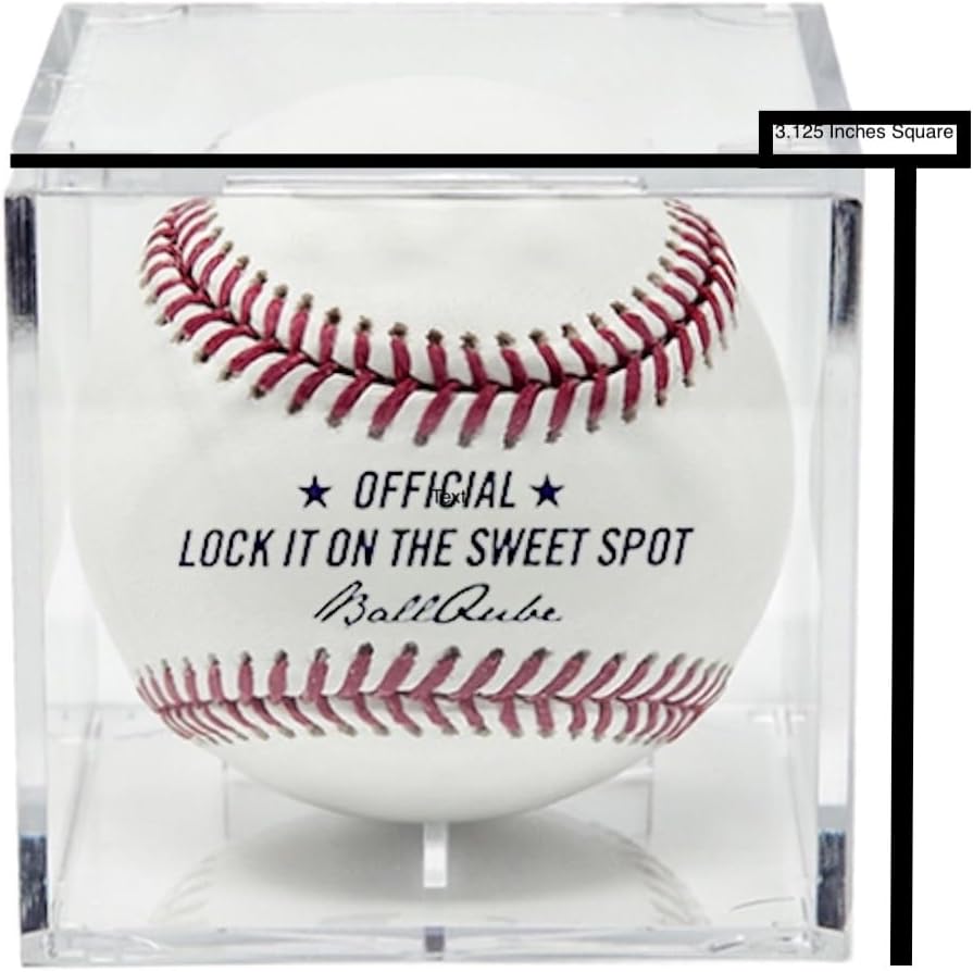 BallQube Baseball Display Case, UV Protected Square Clear Baseball Cube Memorabilia Display & Storage Sports Baseball Display Box Holder