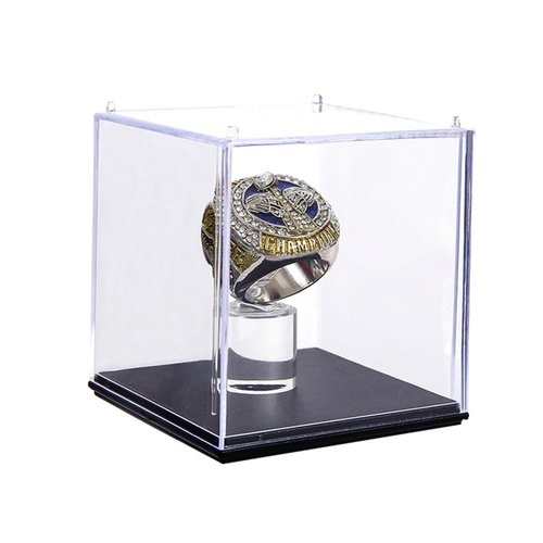 Championship Ring Display Case - 1 Slot Hole for Baseball, Softball, Football & High School Rings