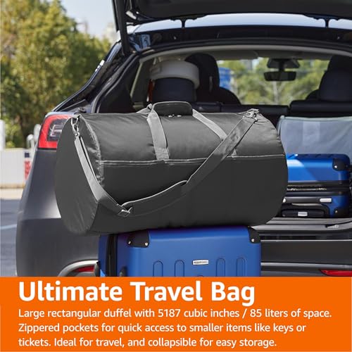 Travel Duffel Bag 25 Inch Foldable Nylon Sports & Luggage Bag Black