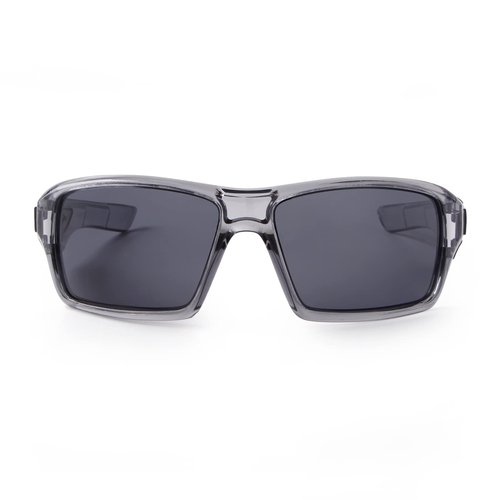 ADE WU Polarized Sports Sunglasses for Men Women, Trendy Rectangle Sunglasses Mens Designer Eyewear for Driving Cycling Fishing (Transparent Grey)