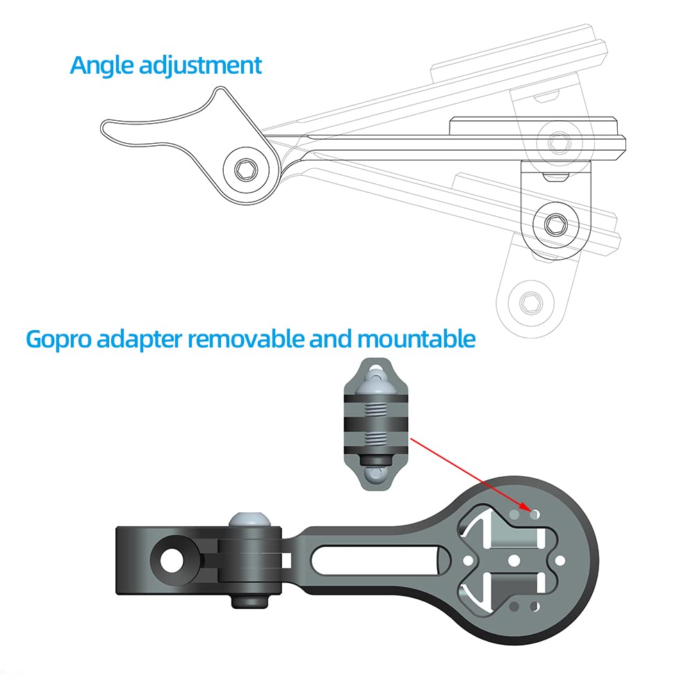 Cestbon Out Front Bike Stem Handlebar Combo Mount for Garmin Edge Wahoo Elemnt Bryton Rider Stages Dash Hammerhead Campatible with Col nago C68 V4RS CC.01 Integrated Handlebar