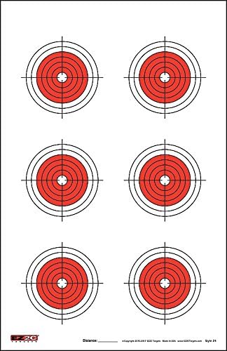 200 EZ2C Paper Shooting Targets - Eight Popular Styles Combo Package to Practice on Gun Range, 11 x 17
