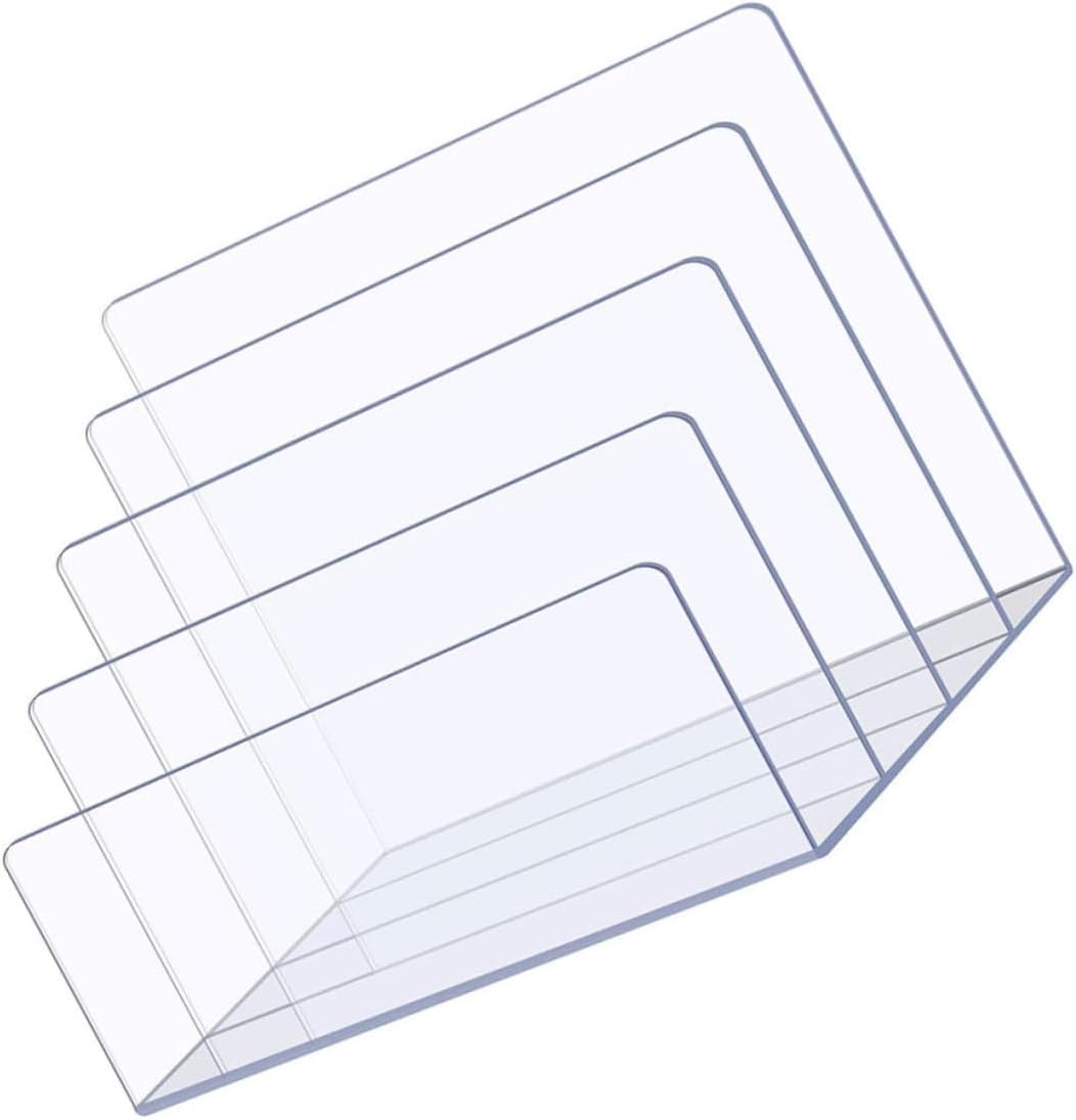 DOITOOL Multi-compartment Desktop File Organizer Transparent Acrylic File Sorter for Office Home Storage Rack for Efficient File Organization and Easy Access
