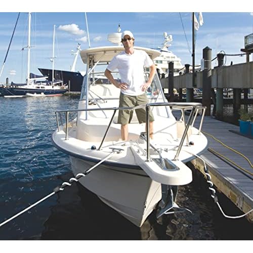 Taylor Made Products LineSaver Mooring Snubber for 5/8" Dock line, Isoprene Natural Rubber Shock Absorber, 19 1/4 inches Length, Protects Against Wind, Waves and Wakes, Tool-Free Installation - 308
