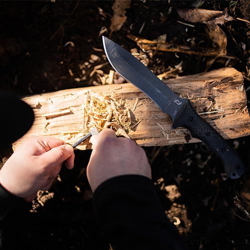Schrade Delta Class Bedrock High Carbon Steel Fixed Blade Knife with 7in Drop Point Blade for Buschcraft