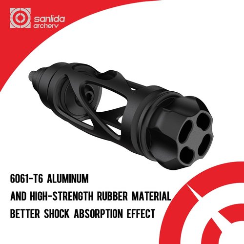 sanlida Archery Dragon 10 Stabilizer Bow Riser Extension Dampener, Quick Disconnect Silencer for Recurve Bow Compound Bow