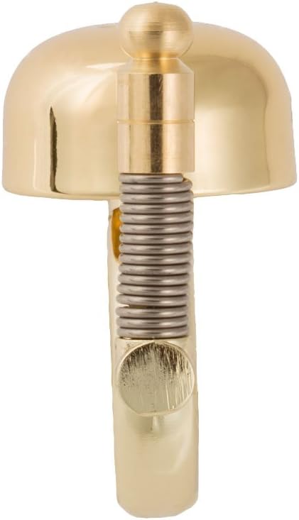 Handheld Running Bell, Wearable Runners Bell for Joggers and Marathoners Alerts Pedestrians to Move Over, Loud Resonant Brass Bell and Hammer on Aluminum Body with Silicone Finger Sizers