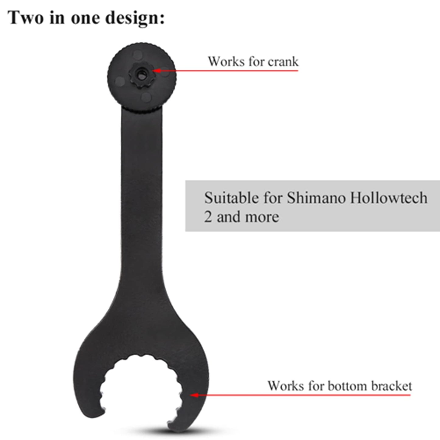 RiToEasysports Bottom Bracket Wrench, 1Pc Carbon Steel Bottom Bracket Wrench Spanner Removing Installing Repair Tool Bb 8000