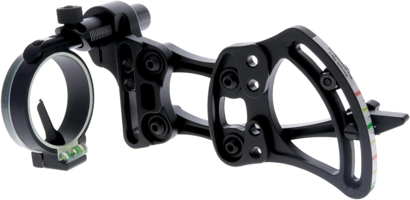 TRUGLO Pendulum 1-Pin Ultra-Lightweight Quiet Archery Hunting Treestand Bow Sight with Large Circular Field of View - Adjustable for Right & Left-Handed Shooters - LED Light Included