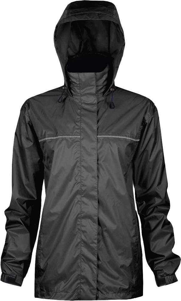 Viking Women's Windigo Waterproof and Windproof Packable Shell Jacket with Reflective Piping