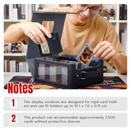 MTG Commander Deck Box with Handle for 6 Decks, Card Organizer & Storage