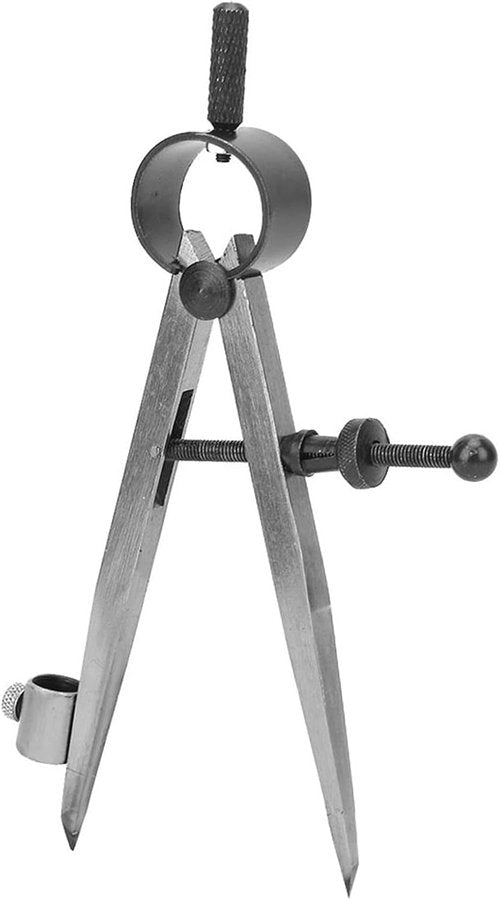 Drafting Compass, Adjustable Rotating Craft Tool, Carbon Steel Craft Rotating Tool, Wing Divider Line Location Scriber Drawing Compasses for Metal Workpiece Processing Leather (100mm)