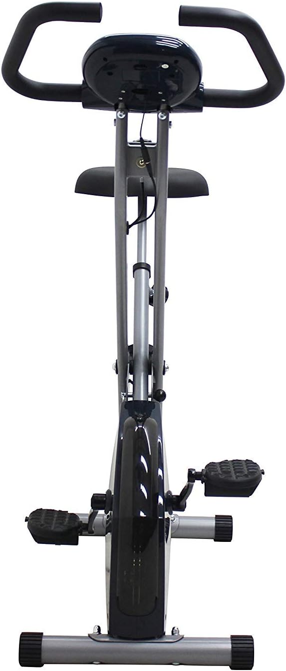 iLIVING USA Folding Upright The X-Bike with Calorie Counter, Grey