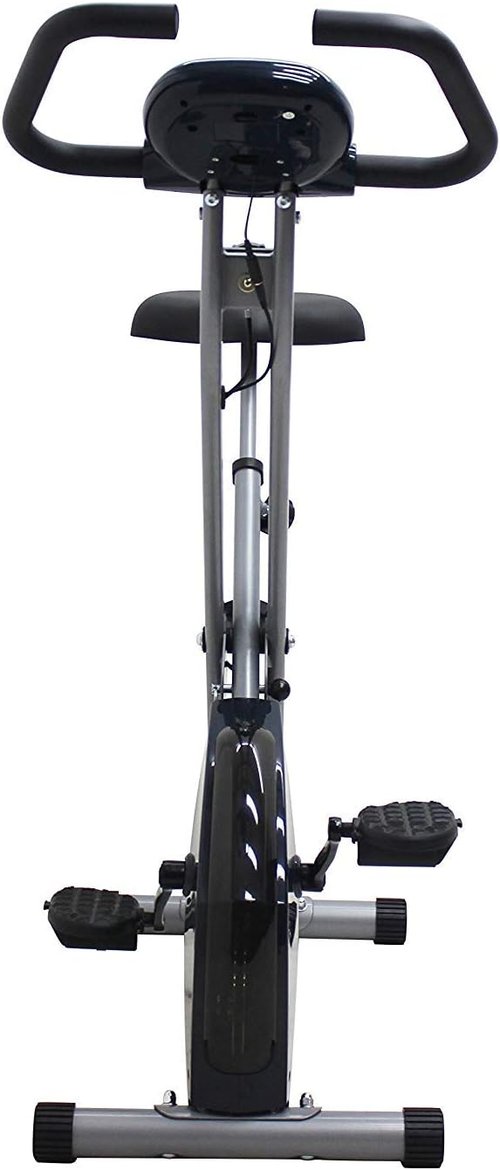 iLIVING USA Folding Upright The X-Bike with Calorie Counter, Grey