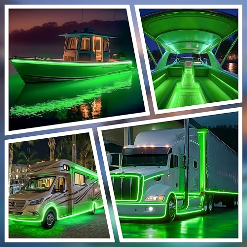 40FT LED Boat Lights Green Waterproof Marine LED Light Strip - IP67