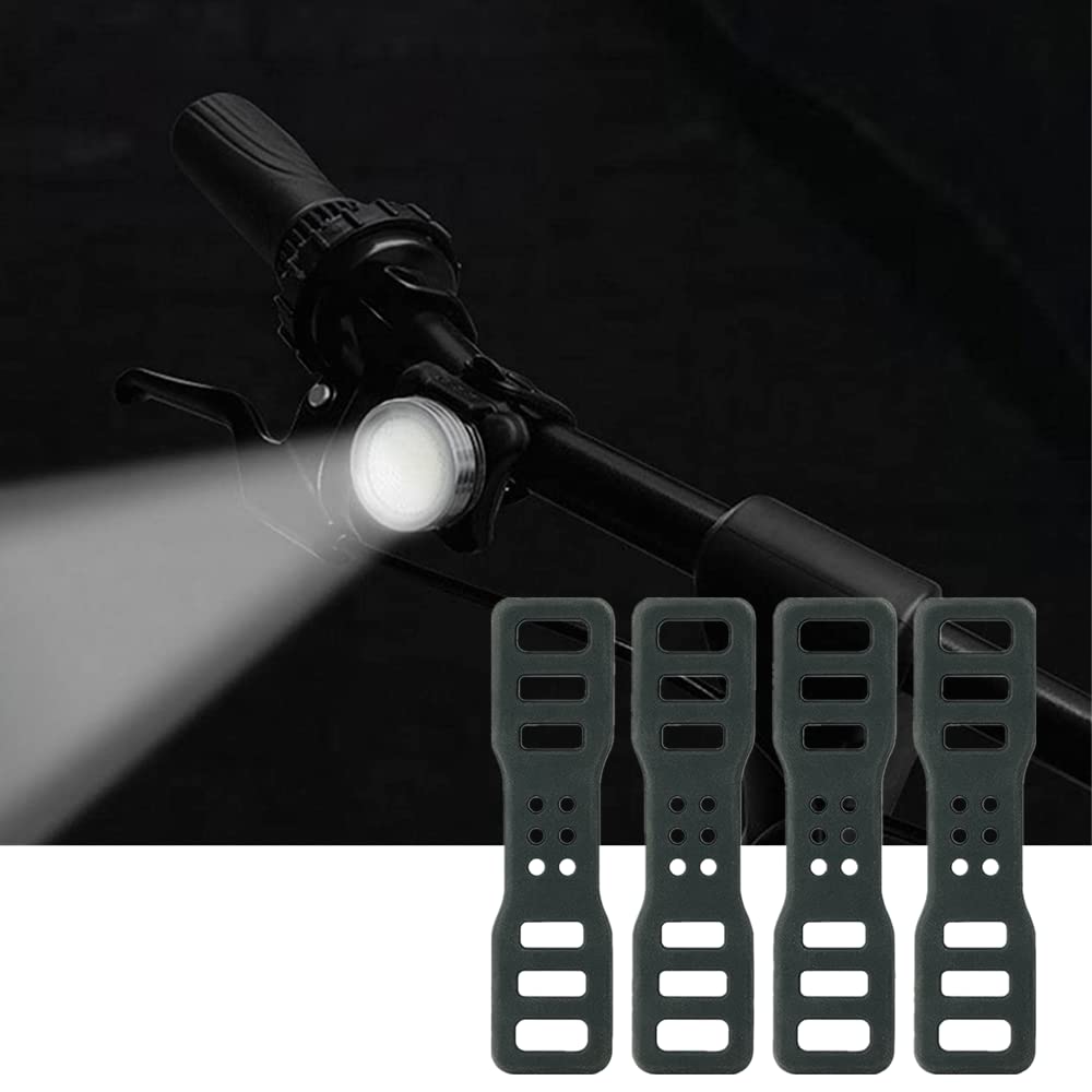 YTRUOYI 4 Pcs Bike Silicone Band, Cycling Bicycle Rubber Straps,Silicone Mount Band for Flashlights Cell Phones Speaker Lights Holder Bicycle Handlebar Bicycle Light Sets