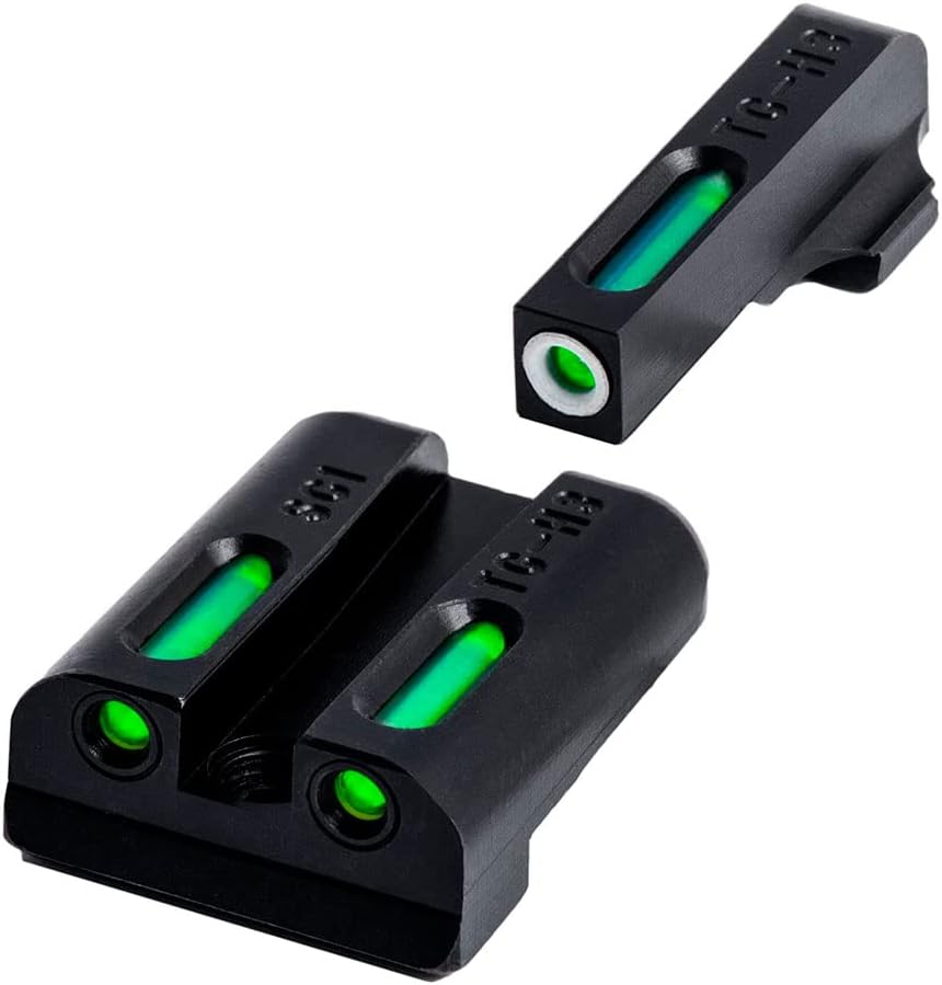 TRUGLO TFX Handgun Sight | Durable Shock-Resistant Compact Brightly Glowing Tritium & Fiber-Optic Xtreme Day/Night Sight for Handguns
