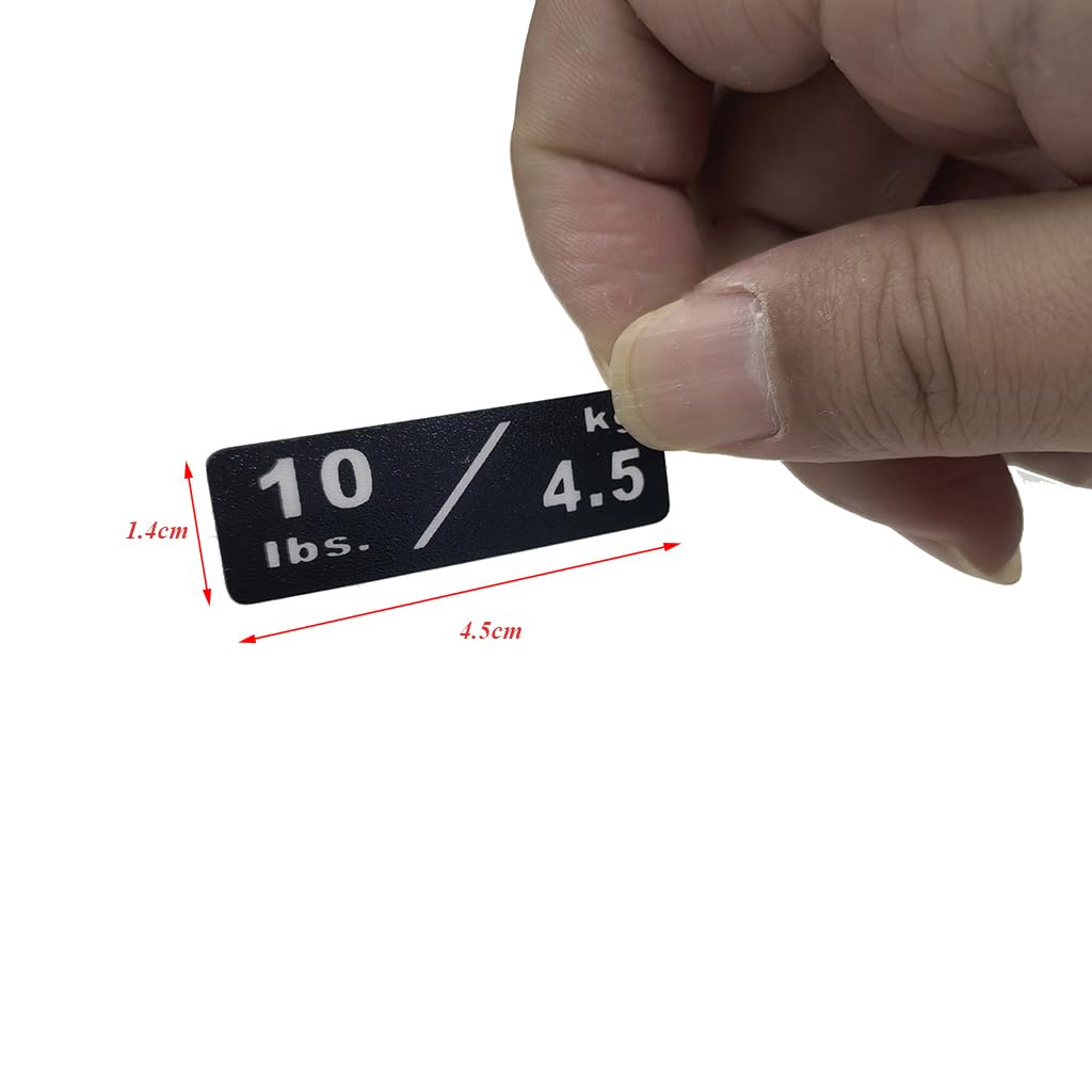 10-260lbs/4.5-117kg Weight Stack Labels Custom Weight Plate Stickers Gym Equipment Sticker Fitness Equipment Stickers