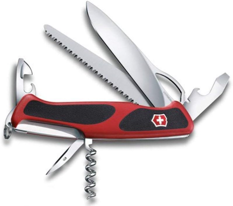 Victorinox Unisex Adult RangerGrip Fixed Blade,hunting Knife,hunting,camping,outdoor, Black/Red, 130mm US