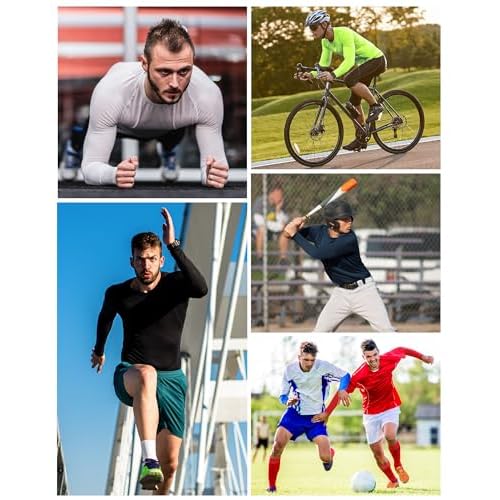 Runhit Long Sleeve Compression Shirts for Men, UPF 50+ Men's Compression Shirts, Running Athletic Workout Base Layer