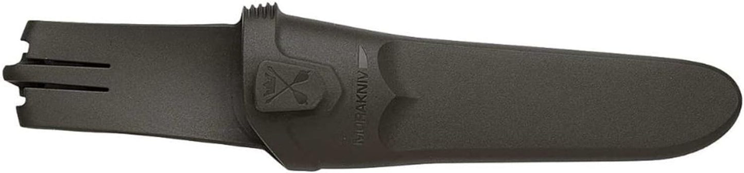 Morakniv Craftline Pro S Allround Fixed-Blade Knife with Stainless Steel Blade and Combi-Sheath, 3.6 Inch