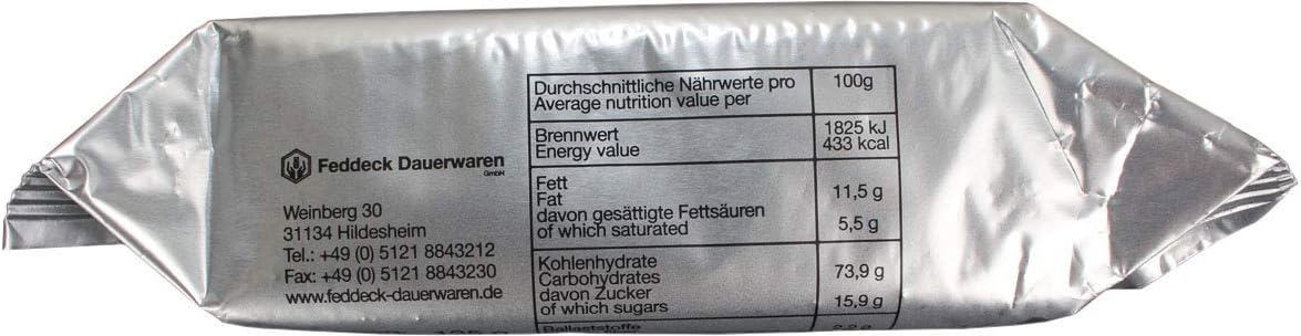 x4 Genuine German Army Survival Food Pack Outdoor Hardtack Biscuits 125 grams NATO MRE Crackers 4 Packs