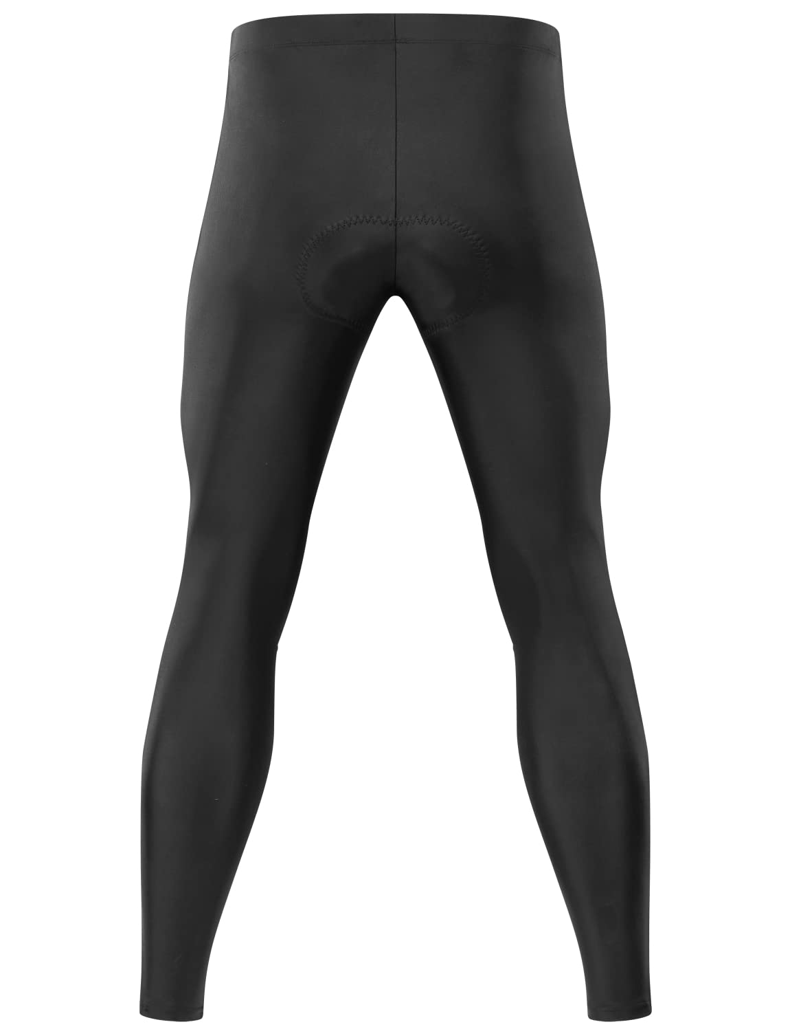 qualidyne Men's Cycling Pants 4D Padded Road Bike Bicycle Tights Outdoor Biking Long Leggings Black