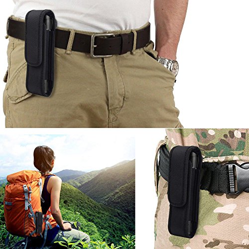 2 Pack Tactical Flashlight Holsters Belt Pouch Carry Case for 5-7 Inch Flashlights