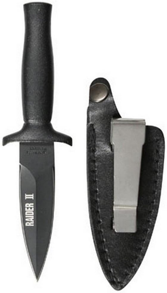 Rothco Raider II Boot Knife, Black Matte,stainless steel