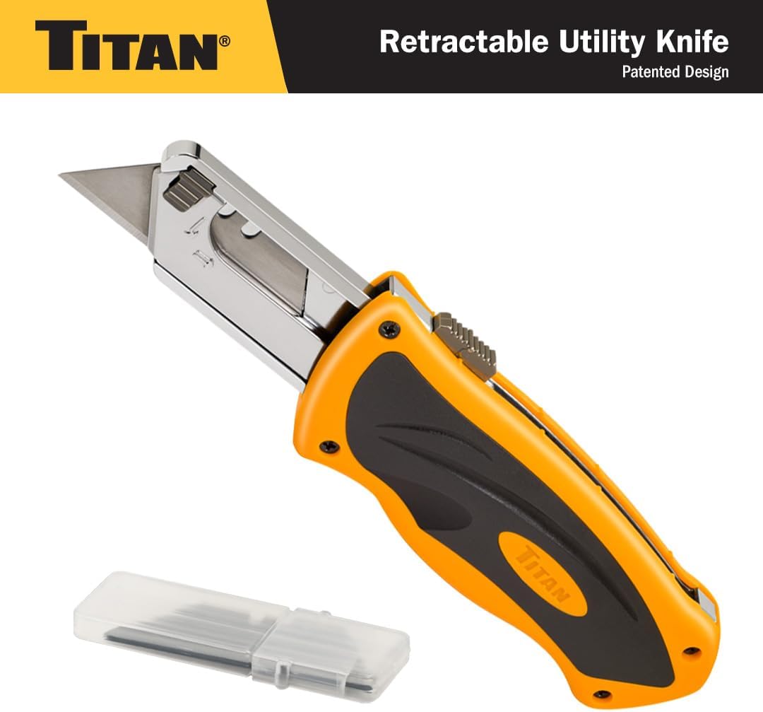 Titan 11020 Folding Pocket Utility Knife (Twin Pack - Red/Blue)