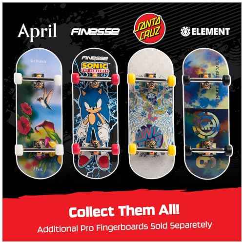TECH DECK, Finesse X Sonic The Hedgehog Pro Series Finger Board with Storage Display, Built for Pros; Authentic Mini Skateboards, Kids Toys for Ages 6 and up