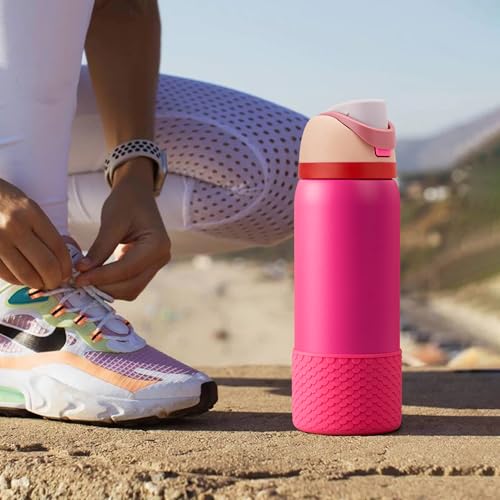 32 oz Silicone Water Bottle Boot for Owala - Purple Anti-Slip Protective Sleeve