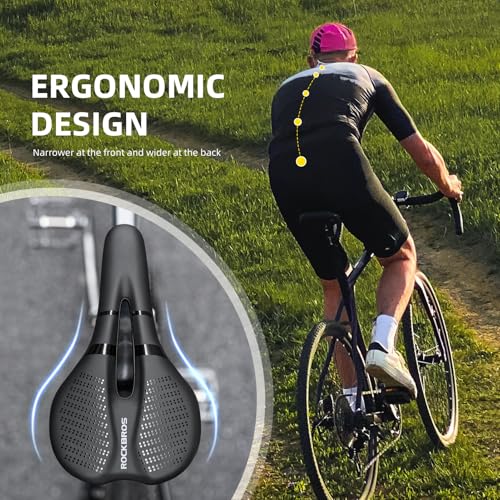 ROCKBROS Bike Seat Bike Saddle Comfortable Waterproof Ergonomic Design Bike Seat Cushion for City MTB Racing Bikes