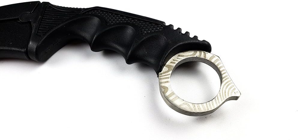 Falcon 7.5" Tactical Fixed Blade Training, No Edge. For Training Purpose Only (Black)