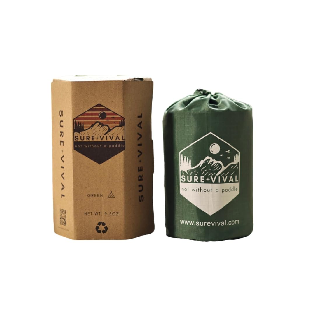 SUREVIVAL Emergency Tube Tent, Survival Shelter – Use As Survival Tent, Emergency Shelter, Emergency Blanket, Tube Tent, Survival Tarp - Includes Emergency Whistle & Paracord