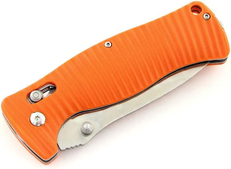 Ganzo G720-GR Tactical Folding Knife Window Breaker 440C Blade Army Green G10 Handle w/Paper Box & Draw String Bag G720