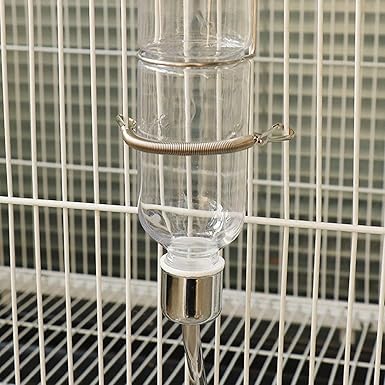 2 Clips Stainless Steel 3.1 Inch Silver Replacement Springs with Spring Fastening Water Drinking Bottle Medical Compression Garments for Rabbit Hamster Water Bottle Spring Clip, Rabbit Water Bottle