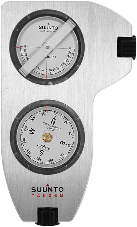 SUUNTO Tandem 360PC/360R G Compass/Clinometer: 2-in-1 Precision Compass and Clinometer for Professionals,white