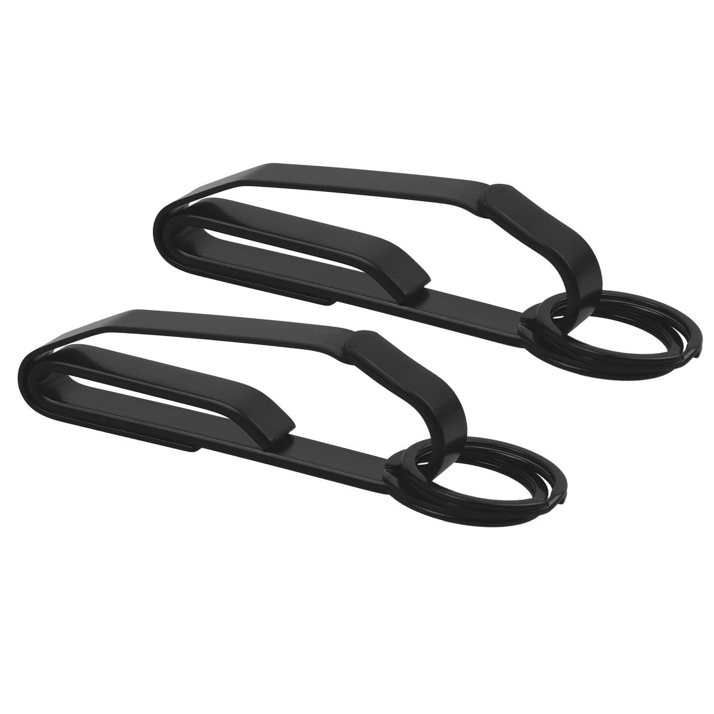 Qtcial 4 Pack Key Holder for Duty Belt, Stainless Steel Key Clips for Belt with 8 Tactical Keyrings, Ideal Key Keeper for Police, Law Enforcement, Firefighters and More