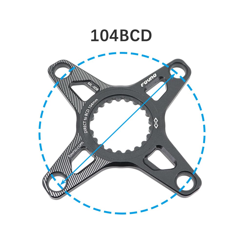 DJC 104BCD Chainring Round for Shimano Direct Mount Spider Adapter Set 12s 12 Speed Crankset M6100 M9100 M9120 M8100 M8120 M8130 M7100 MT900 XTR SLX