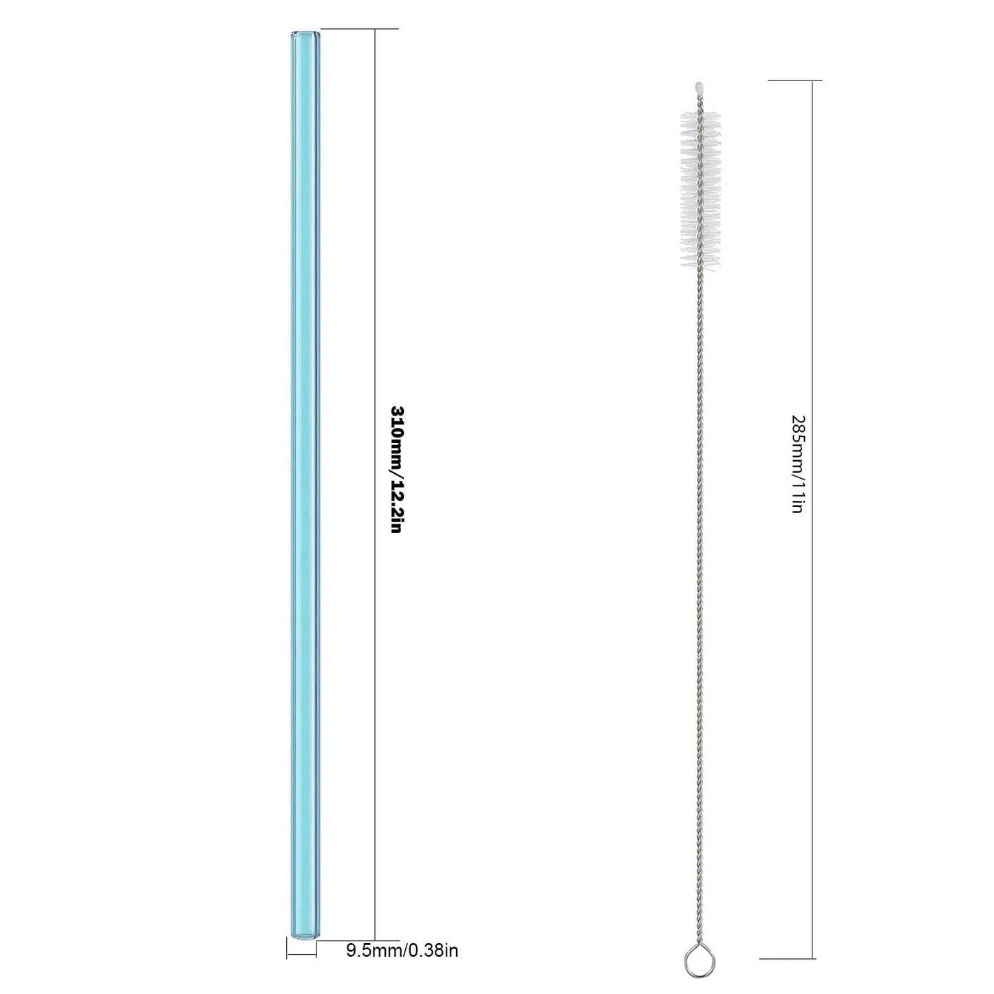 10 Pack (8 Pcs for Stanley Straw with 2Pcs Cleaner Brush), Reusable Drinking Straws for Stanley 40 oz & 30 oz,12 Inch Plastic Replacement Straws, Compatible with Stanley Quencher & FlowState, Green