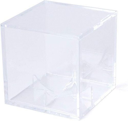 ChalkTalkSPORTS Square Acrylic Display Case | Guys Lacrosse Ball Holder | Single