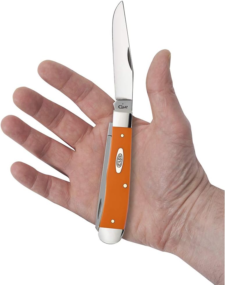 Case XX WR Pocket Knife Orange Synthetic Trapper Item #80500 - (4254 SS) - Length Closed: 4 1/8 Inches