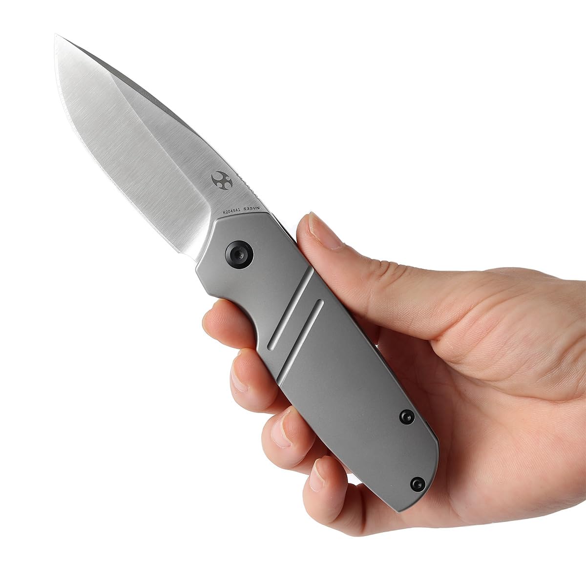 KANSEPT Turaco Pocket Folding Knives for Men EDC Camping Folding Knife 2.85'' CPM-S35VN Material Pocket Folding Knife with Bronze Anodized Titanium Handle Everyday Carry K2049A1