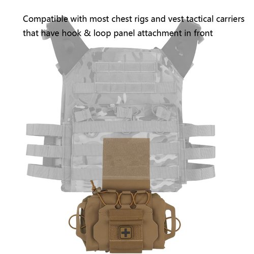 Tactical IFAK Pouch,Rapid Tear-Away Two-Piece System First Aid Kit Medical Pouches Emergency Survival Bag