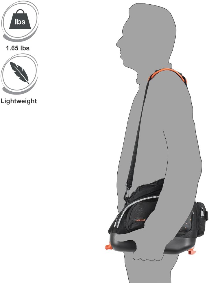Ibera 2 in 1 PakRak Commuter Bicycle Trunk Bag with Expandable Panniers, Clip On Quick Release Design and Detachable Shoulder Strap